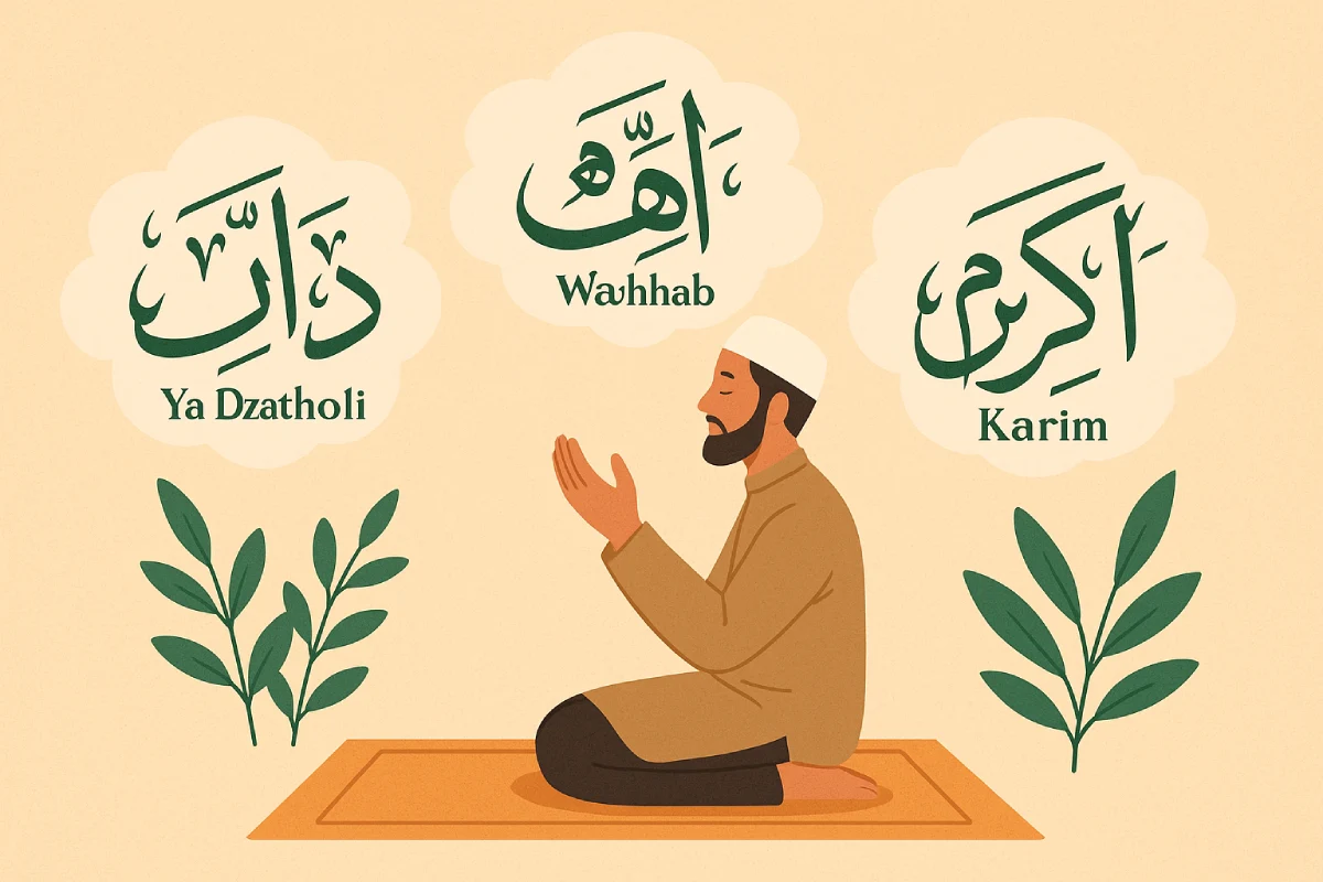 Cara Mengamalkan 3 Asma Ya Karim Ya Wahhab Ya Dzatthouli