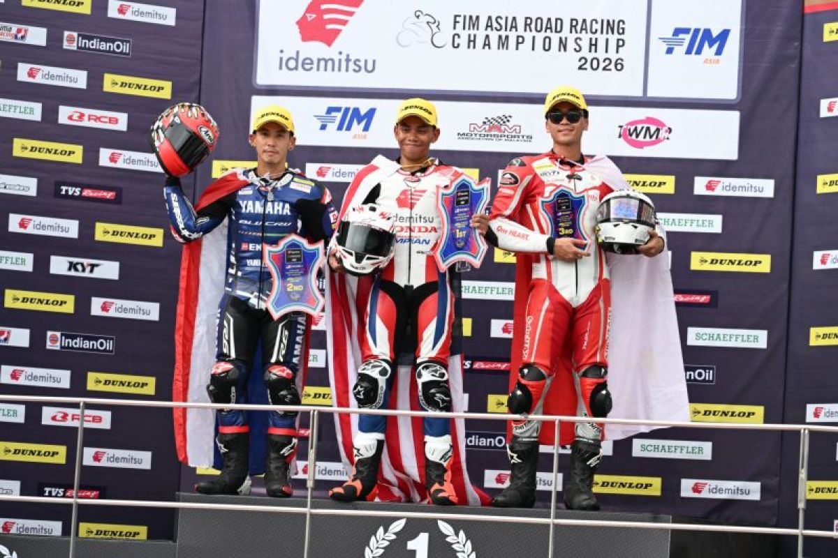 Pembalap Indonesia Herjun Firdaus raih podium di Sepang