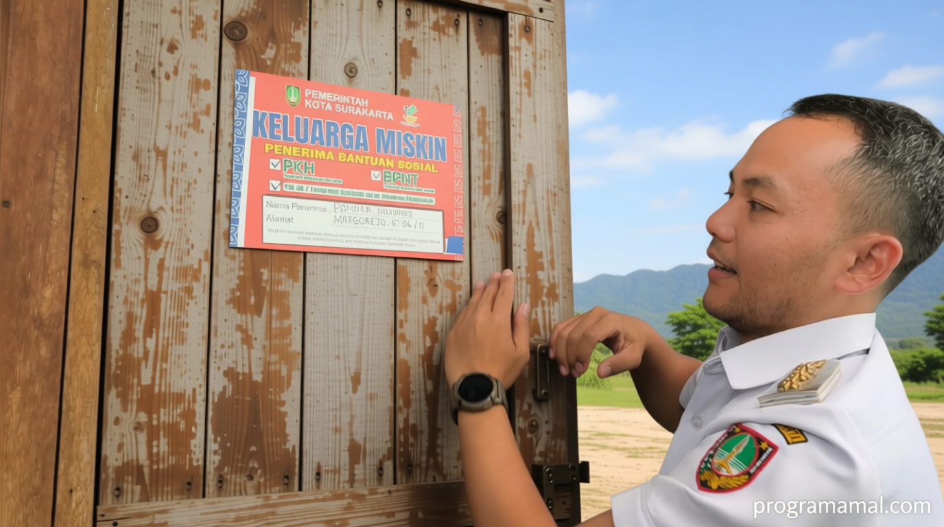 Entaskan kemiskinan – Walkot Solo tempel stiker keluarga miskin