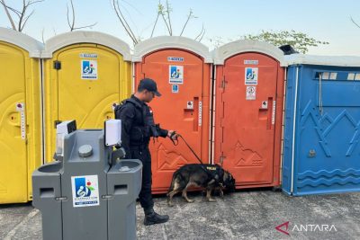 Enam anjing pelacak sterilisasi zona pengamanan MotoGP Mandalika