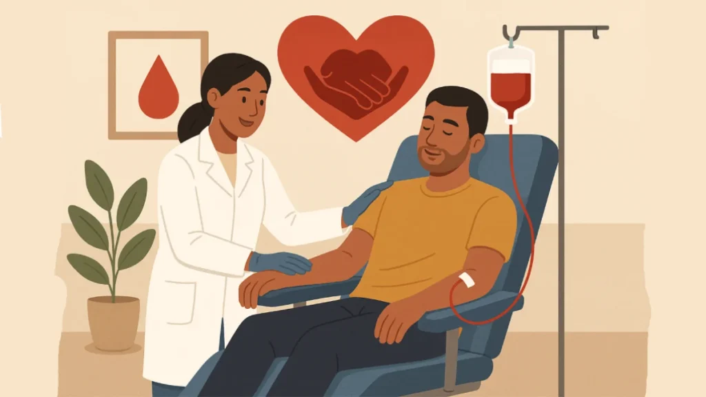 Donor darah menggambarkan kepedulian sosial yang nyata melalui aksi nyata menyelamatkan nyawa.