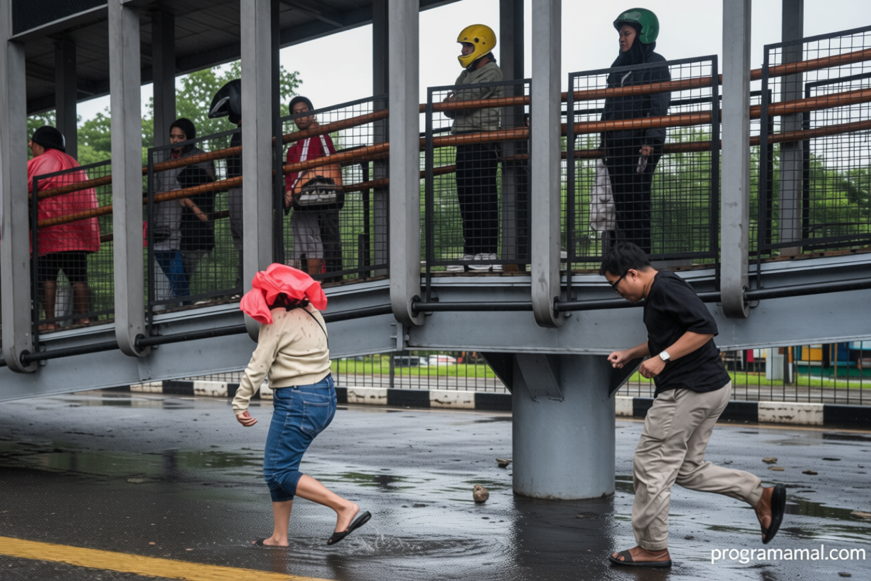 Sebagian Jakarta diperkirakan hujan pada Selasa pagi hingga sore
