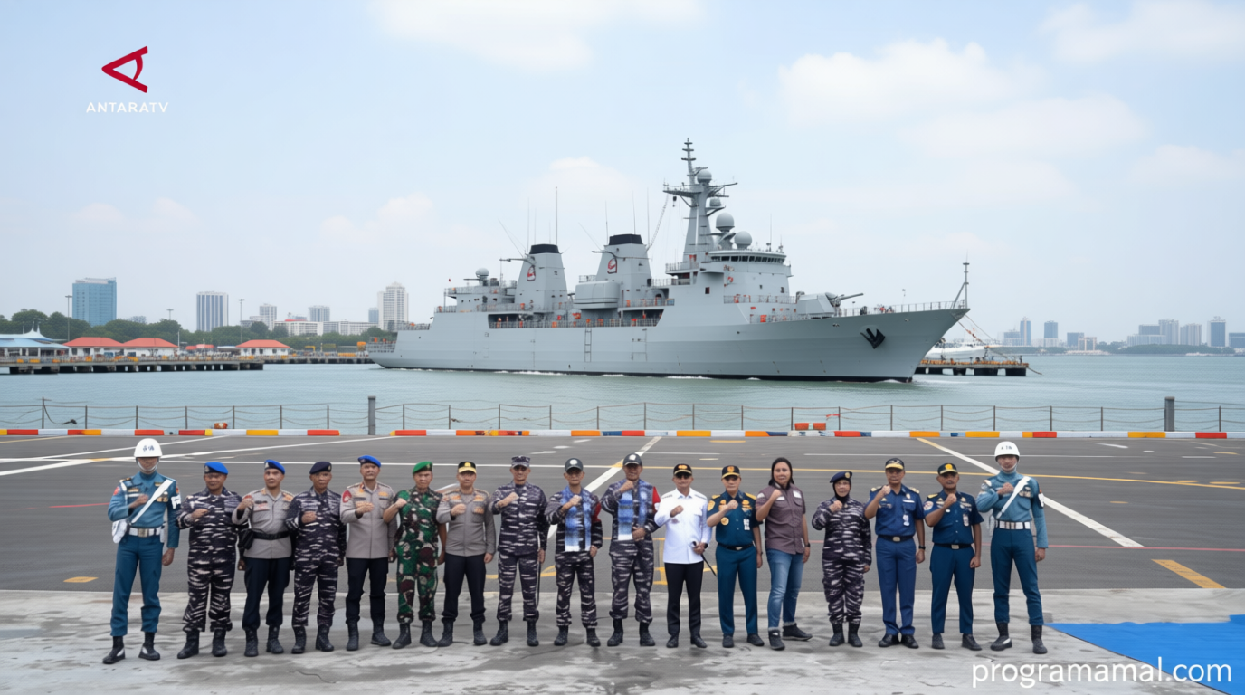 Jalankan misi satgas Trisila – KRI Teluk Kupang sandar di Banjarmasin