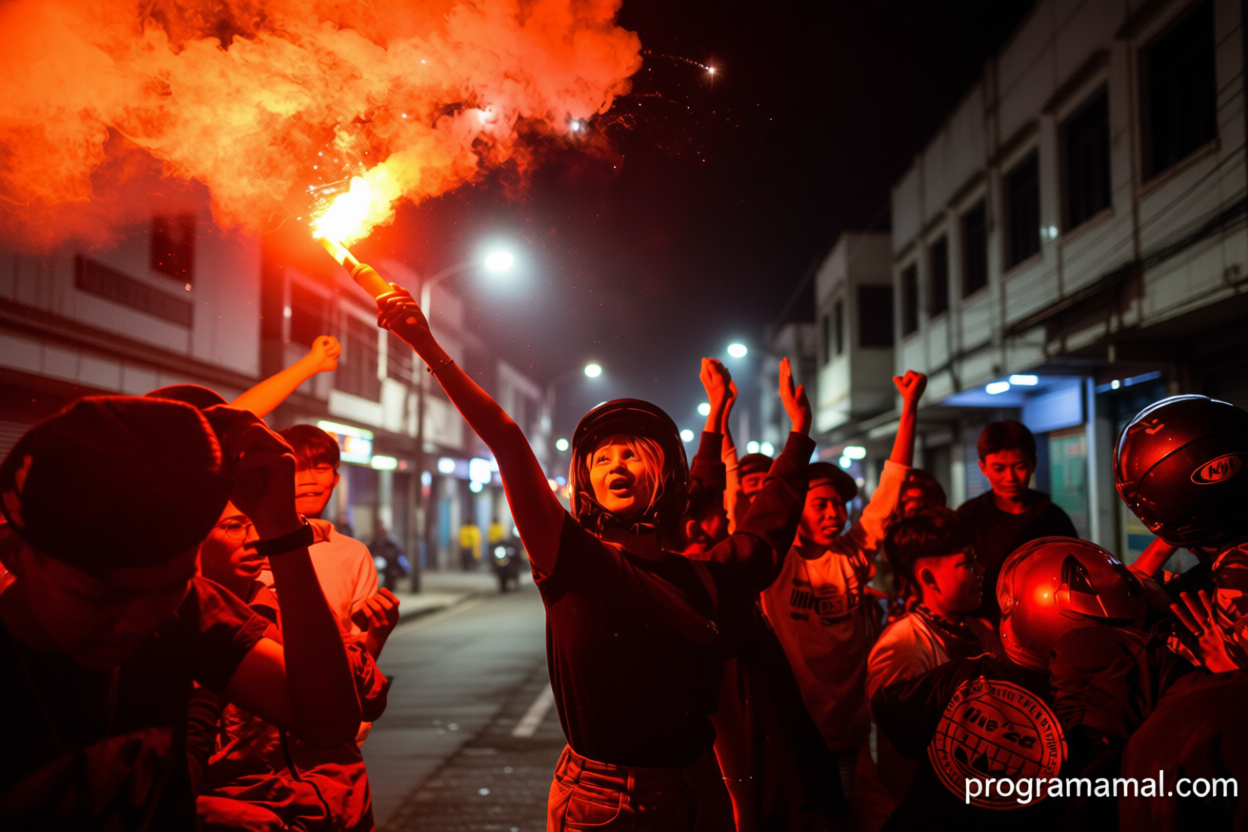 Konvoi juara! Ribuan Bobotoh padati jalanan Bandung – jembatan layang Pasupati memutih dan merah