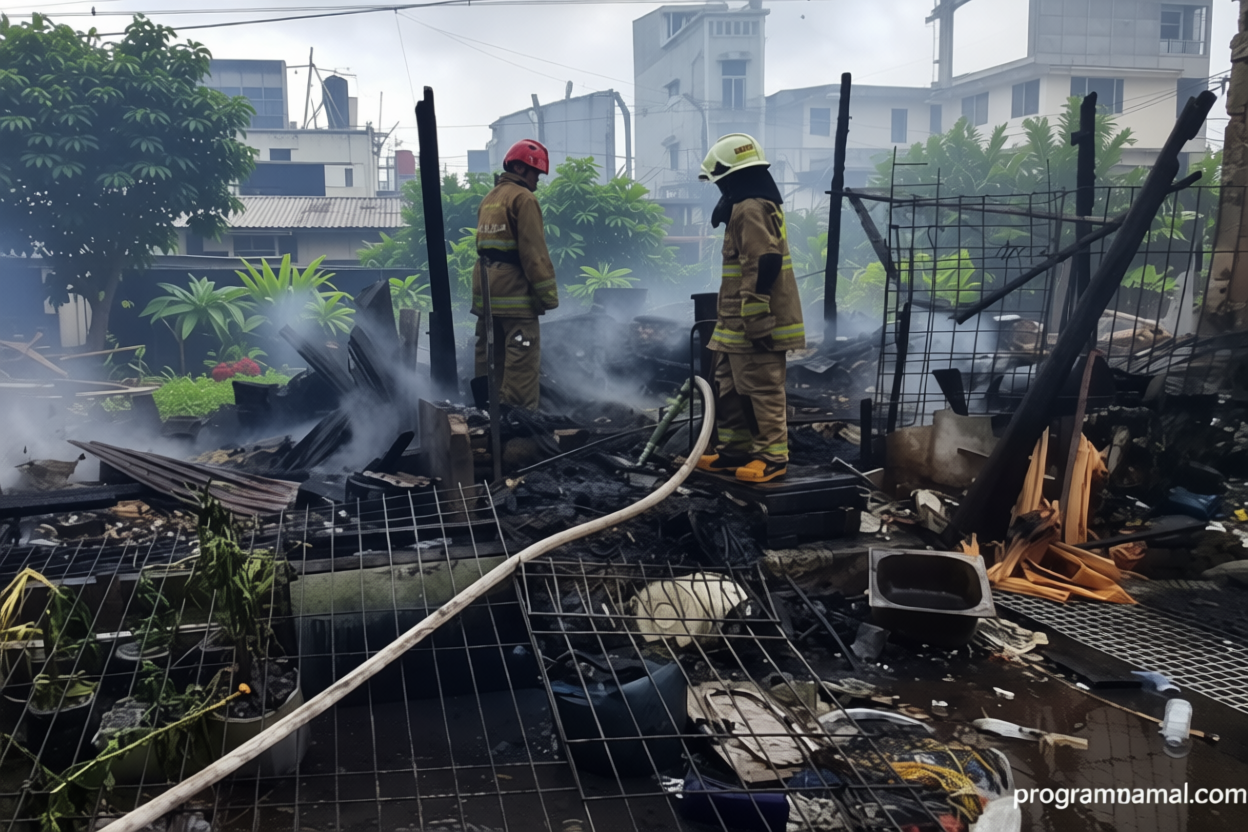 Gulkarmat kerahkan 100 personel padamkan kebakaran gudang oli di Jakut