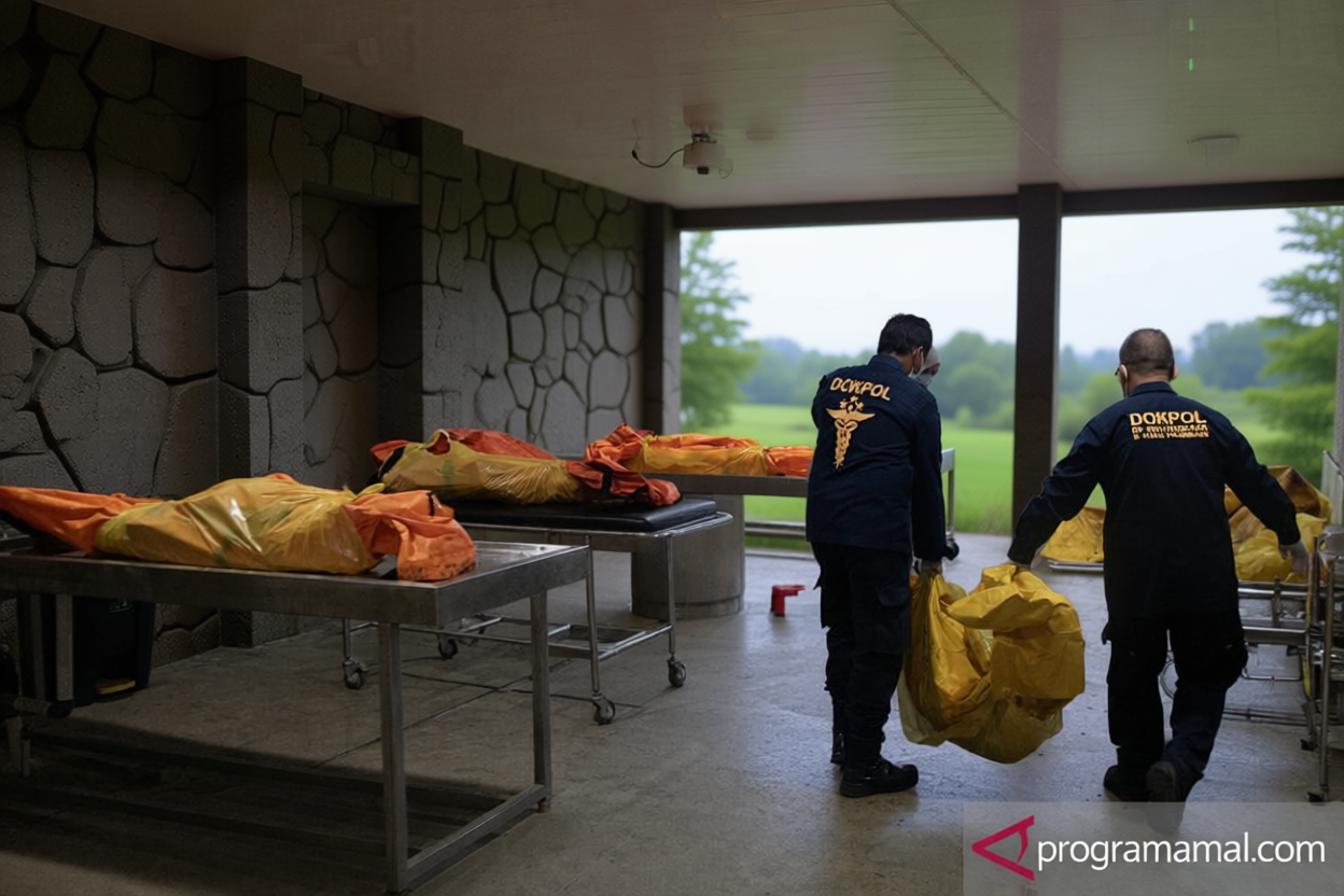 Identifikasi dimulai! 16 jenazah korban tragedi bus ALS tiba di RS Bhayangkara Palembang