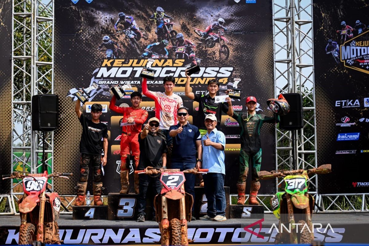 Ivan Valrossi raih podium perdana di Kejurnas Motocross 2026 Bekasi