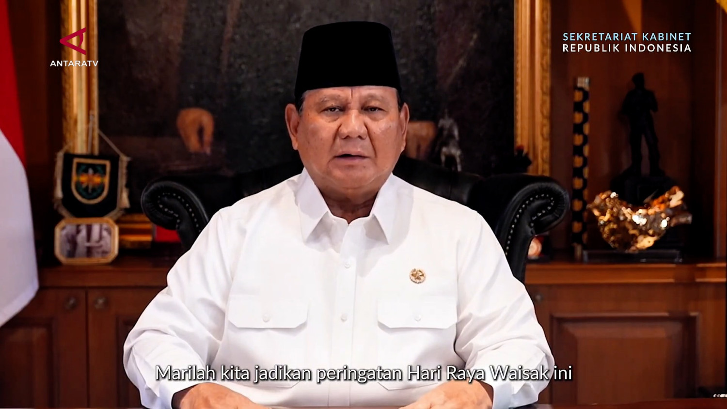 Prabowo tegaskan semangat Waisak perkuat persatuan bangsa