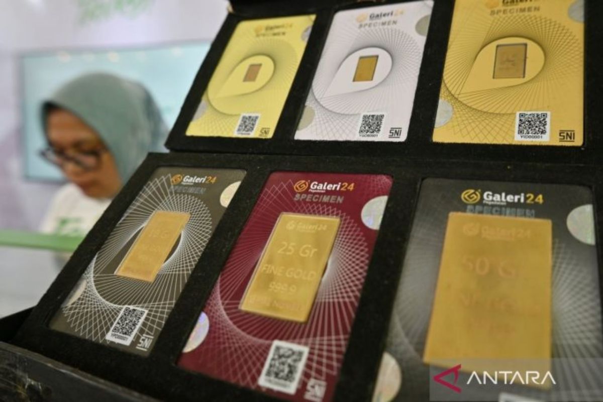 Harga emas tiga jenama di Pegadaian Jumat ini tak berubah