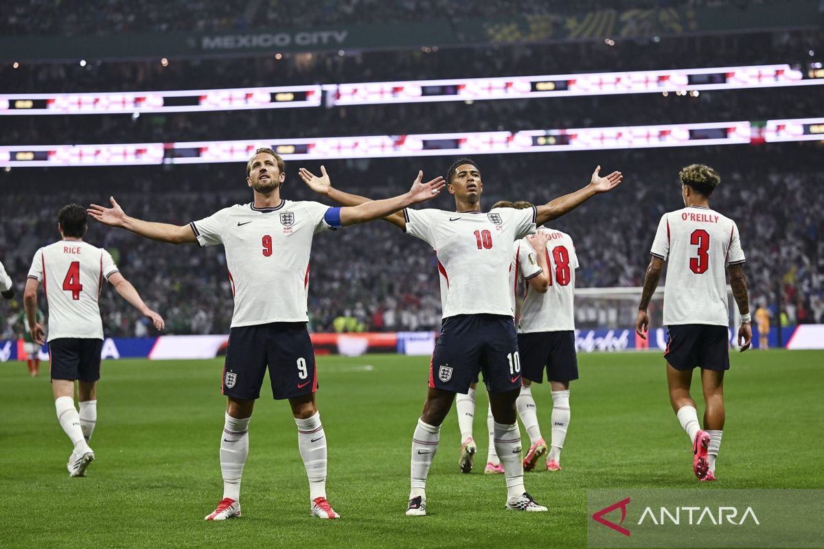 Kane dan Bellingham bawa Inggris tekuk Meksiko 3-2