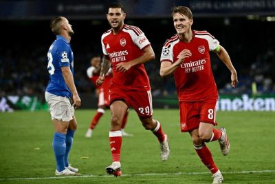 Gol Martin Odegaard menangkan Arsenal 1-0 di kandang Napoli
