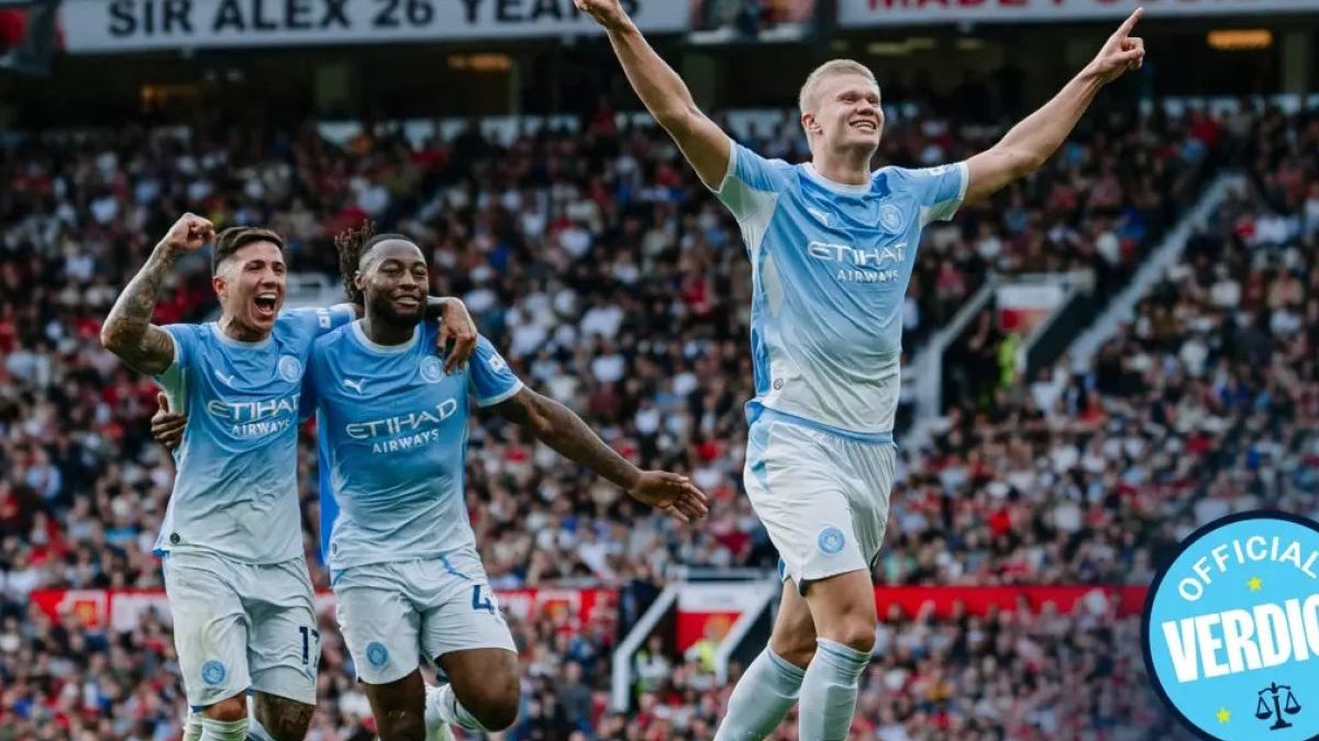 Sepuluh pemain Manchester City bungkam Manchester United 1-0