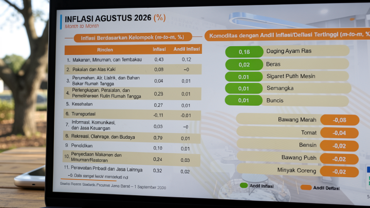 Melimpahnya bawang-tomat tahan inflasi Jabar Agustus 2026 0,21 persen